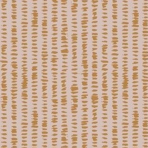 mini // Brushstrokes Vertical Stripes in Bronze Brown on Lavender Purple // 4”