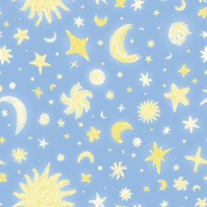 Starry Night in Baby Blue