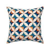 Vintage-Inspired Circle Star Geometric Pattern - 70s Retro Vibes (small size version)