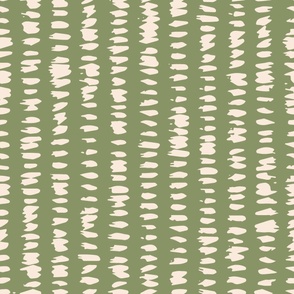 jumbo // Brushstrokes Vertical Stripes in Blush Pink on Artichoke Green // 24”