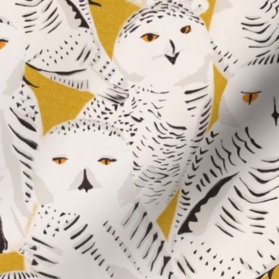 Snowy Owls (Mustard)