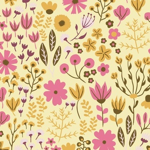 Meadow Flowers // Magical Meadow on Yellow