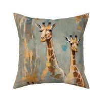 Giraffe Dreams - Gold/Moss Wallpaper - Abstract 
