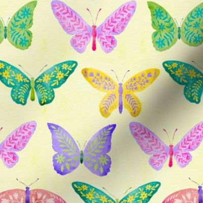 Spring Butterflies - yellow