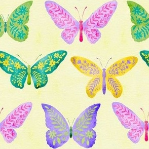 Spring Butterflies - yellow