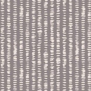 mini // Handpainted Brushstrokes Vertical Stripes in Cream on Warm Grey // 4”