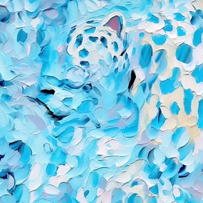 Leopard Chic - Blue Abstract Wallpaper 