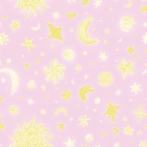 Starry Night in Baby Pink