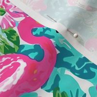 Flamingo Rhapsody - Teal/Hot Pink