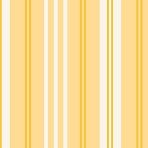 Summer Stripe in the Orchard: Classic Stripe with Dark Yellow and Cream