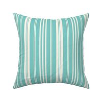 Summer Stripe in the Orchard: Classic Stripe with Teal and Cream