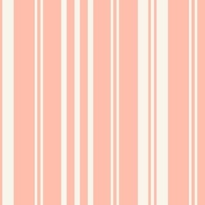 Summer Stripe in the Orchard: Classic Stripe with Peaches and Cream