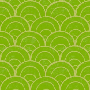 Scalloped texture lime green Large