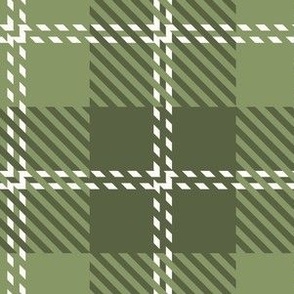 large 6x6in buffalo tartan plaid - holiday green