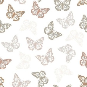 butterflies: slipper, summer sage, suede, cotton, morganite, moon shadow