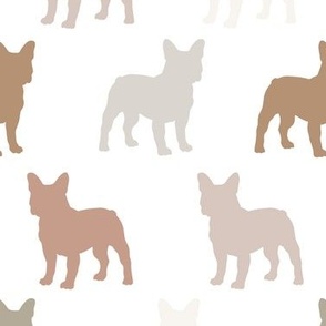 french bulldogs: slipper, summer sage, suede, cotton, morganite, moon shadow