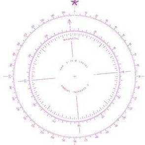 NOAA nautical compass 6"x 8" (original purple hue)