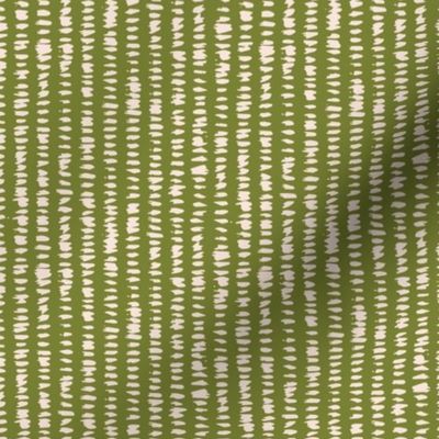 mini // Hand Painted Brushstrokes Vertical Stripes in Pale Pink on Grass Green // 4”