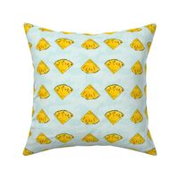 Pineapples & Blue Skies! Slices of tropical fruit - summer fun retro island decor