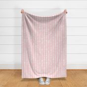 jumbo // Hand Painted Brushstrokes Vertical Stripes in White on Pale Pink // 24”