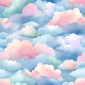 Pastel Watercolor Clouds