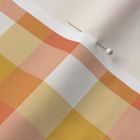 medium 3x3in gingham - candycorn