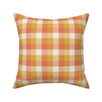 medium 3x3in gingham - candycorn