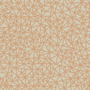 jumbo // Tiny Triangle Pattern Prism in Apricot on Sage Green // 24”