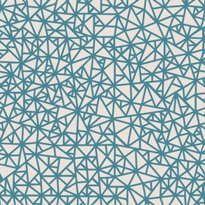 jumbo // Tiny Triangle Pattern Prism in Ivory on Aqua Blue // 24”
