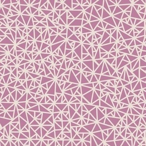 medium // Tiny Triangle Pattern Prism in Blush Pink on Mauve Purple // 8”