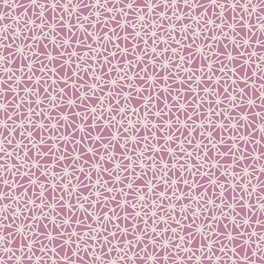 mini // Tiny Triangle Pattern Prism in Blush Pink on Mauve Purple // 4”