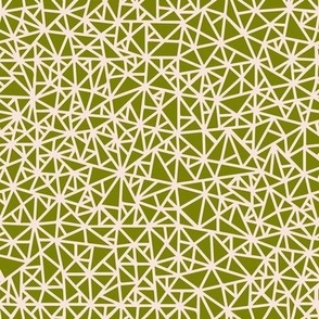 medium // Tiny Triangle Pattern Prism in Blush Pink on Grass Green // 8”