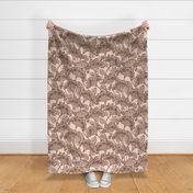 an ode to florence pastel pink brown large scale floral fan scallop motif