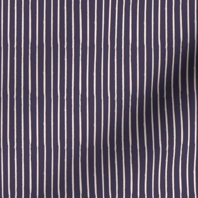 mini micro // Hand Painted Wild Vertical Stripes in Pale Pink on Navy Blue // 2”