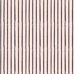 mini micro // Hand Painted Wild Vertical Stripes in Navy Blue on Pale Pink // 2”