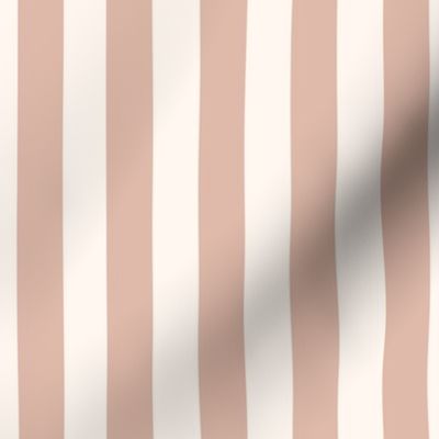 Blush Pink and Creamy White Stripe L