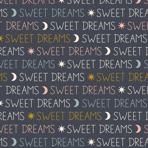 (L) Sweet dreams type midnight blue
