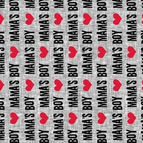 Mama's boy - valentines day fabric (grey) (90) C19BS