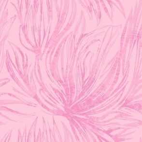 Sketched Flowers on Pink - Lemon Flowers Coordiante
