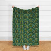 African Print, Turquoise (9-inch repeat)