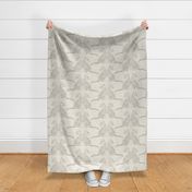 baby tiger_cloudy silver taupe, creamy white_baby animal gender neutral nursery