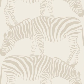 JUMBO baby zebra_bone beige, creamy white_baby wild animal gender neutral nursery