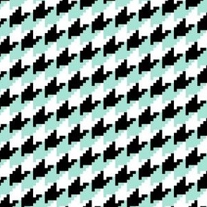 mint black white houndstooth small