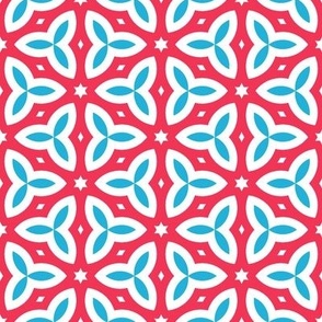 Red and Blue Geometric Star