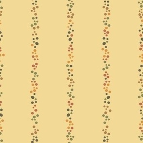  Hand Drawn Painted Circle Dots Vertical Stripes in Yellow