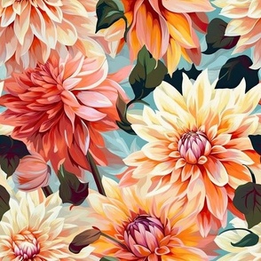 Orange dahlias 