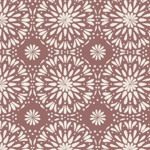 Doilies_Copper Rose, Creamy White_Mandala Moroccan Tile