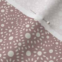 hand drawn pattern dots_creamy white, dusty rose_geometric moroccan tile polkadots