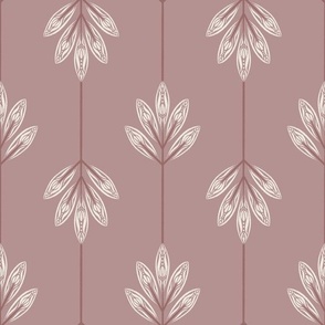 trees_copper rose  pink, creamy white, dusty rose pink_vertical