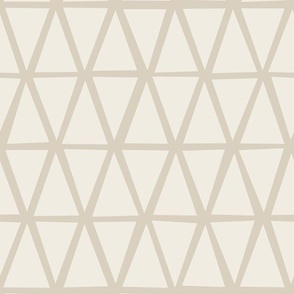 triangles_bone beige, creamy white_hand drawn simple geometric